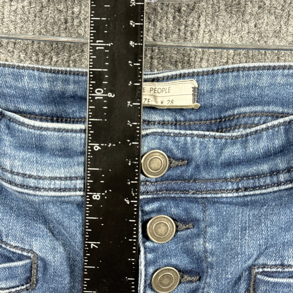 Free People Jeans Womens 28 FlareMid Rise Button Fly - Picture 10 of 12